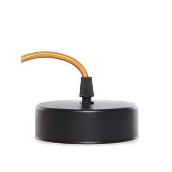 Pendel 2M - Câble Or - SuPPort De Lampe E27 Or - Rosette Noir 100Mm [AM-AT660] 2