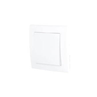 Commutateur 10A 250V Encastr&eacute; Terminales Vis Blanc- Con Cadre y mecanismo