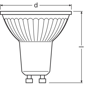 Ampoule Spot LED Ledvance/Osram GU10 4,5W 350Lm 2700K 36º IP20 Dimmable - Couleur Blanco Muy Cálido