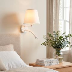 Applique murale « Lumina » E27 avec liseuse LED 3 W